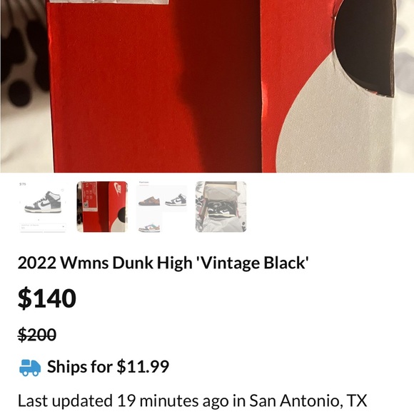 Woman’s Dunk high “vintage black” size 7 - Picture 3 of 3